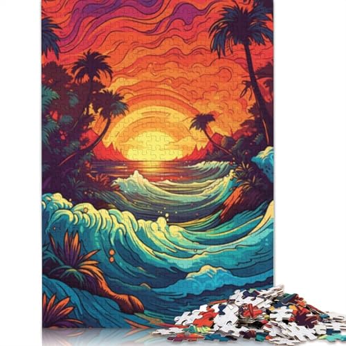 1000 Teile Schöne Wellen-Holzpuzzles, Holzpuzzles für Erwachsene und Jugendliche ab 12 Jahren, 1000 Teile (75 x 50 cm) von LMYmoney