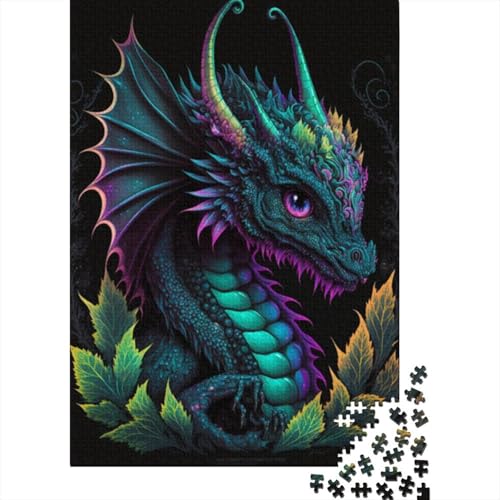 1000 Teile Tier-Drachen-Holzpuzzles, Holzpuzzles für Erwachsene und Jugendliche ab 12 Jahren, 1000 Teile (38 x 26 cm) von LMYmoney