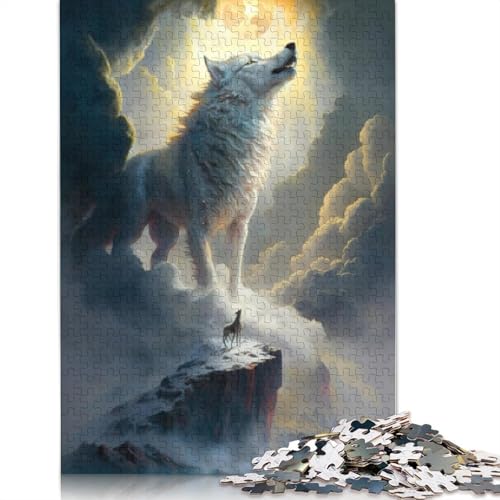 1000 Teile Tiernebel Wolf Holzpuzzles Holzpuzzles für Erwachsene und Jugendliche ab 12 Jahren 1000 Stück (75 x 50 cm) von LMYmoney