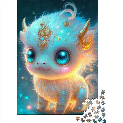 1000 Teile süßes Drachenbaby-Holzpuzzle, Holzpuzzle für Erwachsene und Jugendliche ab 12 Jahren, 1000 Teile (38 x 26 cm) von LMYmoney