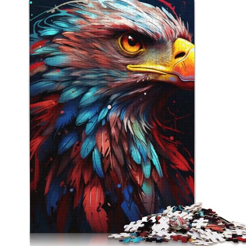 1000-teiliges Adlerkopf-Puzzle für Erwachsene, Holzpuzzles, Puzzles für Erwachsene, Lernspiel, Herausforderungsspielzeug, 1000 Stück (75 x 50 cm) von LMYmoney