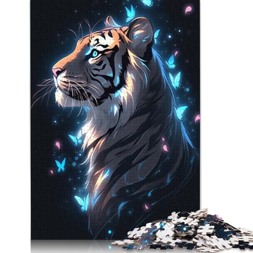 1000-teiliges Anime-Tiger-Puzzle für Erwachsene und Jugendliche, Lernspielzeug aus Holz, 1000 Teile (75 x 50 cm) von LMYmoney