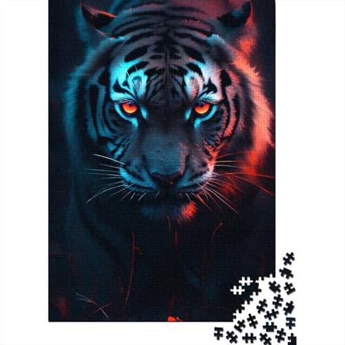 1000-teiliges Anime-Traumtiger-Puzzle für Erwachsene, Holzpuzzles, Puzzles für Erwachsene, Lernspiel, Herausforderungsspielzeug, 1000 Stück (38 x 26 cm) von LMYmoney