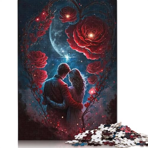 1000-teiliges Cosmic Rose-Puzzle für Erwachsene, Puzzle für Erwachsene und Jugendliche ab 12 Jahren, 1000 Teile (75 x 50 cm) < von LMYmoney