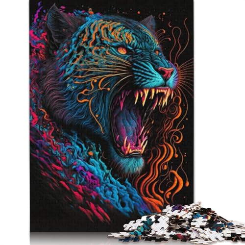 1000-teiliges Cosmos Tiger-Puzzle für Erwachsene, Holzpuzzle für Erwachsene und Jugendliche, Lernpuzzle, 1000 Teile (75 x 50 cm) von LMYmoney