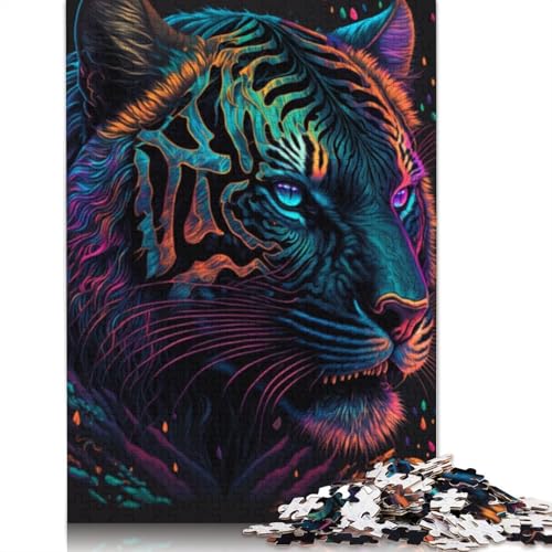 1000-teiliges Cosmos Tiger-Puzzle für Erwachsene und Teenager. Holzpuzzles für Familienspaß und Spieleabende. 1000 Teile (75 x 50 cm) von LMYmoney