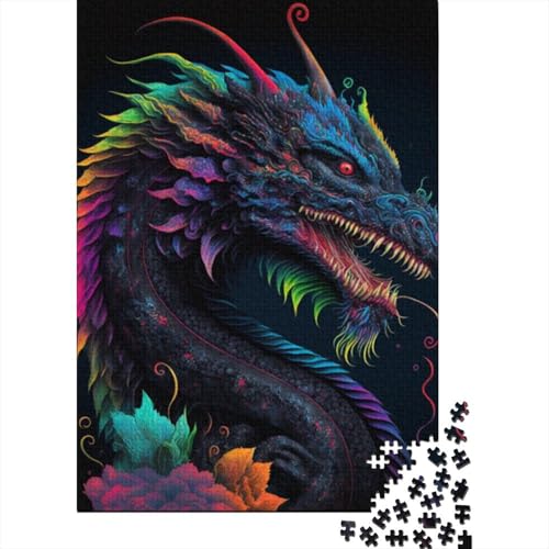 1000-teiliges Drachen-Puzzle für Erwachsene, Puzzle für Erwachsene und Jugendliche ab 12 Jahren, 1000 Teile (38 x 26 cm) < von LMYmoney