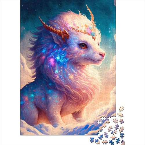 1000-teiliges Drachenbaby-Puzzle für Erwachsene, Holzpuzzle, Lernspiel für Erwachsene Teenager, 1000 Teile (38 x 26 cm) von LMYmoney