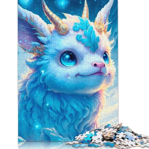 1000-teiliges Drachenbaby-Puzzle für Erwachsene, Holzpuzzle für Erwachsene, Lernspiel, Herausforderungsspielzeug, 1000 Stück (75 x 50 cm) von LMYmoney