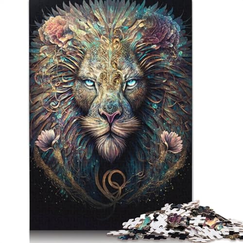 1000-teiliges Fantasy-Löwen-Puzzle für Erwachsene, Puzzles, Lernspielzeug, 1000 Stück (75 x 50 cm) von LMYmoney