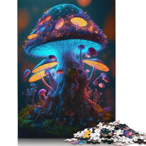 1000-teiliges Fantasy-Pilz-Holzpuzzle, Holzpuzzle für Erwachsene und Jugendliche ab 12 Jahren, 1000 Teile (75 x 50 cm) von LMYmoney