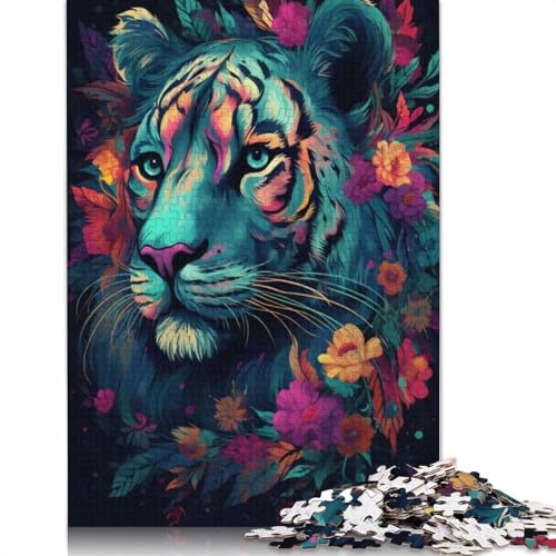 1000-teiliges Fantasy-Tiger-Holzpuzzle, Holzpuzzle für Erwachsene und Jugendliche ab 12 Jahren, 1000 Teile (75 x 50 cm) von LMYmoney