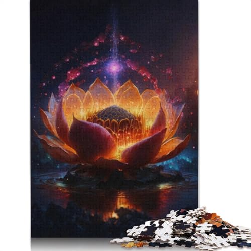 1000-teiliges Galaxy Fantasy Lotus-Puzzle für Erwachsene und Teenager, 1000 Teile (75 x 50 cm) von LMYmoney