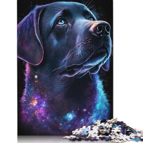1000-teiliges Galaxy Labrador für Erwachsene, schwieriges Puzzle aus Holz für Erwachsene, 1000 Teile (75 x 50 cm) von LMYmoney