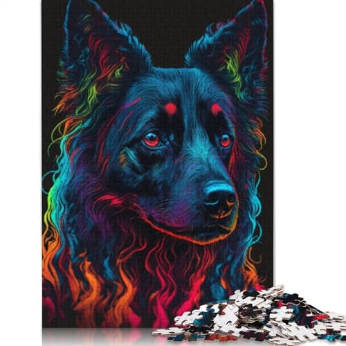 1000-teiliges Holzpuzzle „Cosmic Dog“, Holzpuzzle für Erwachsene und Jugendliche ab 12 Jahren, 1000 Teile (75 x 50 cm) von LMYmoney