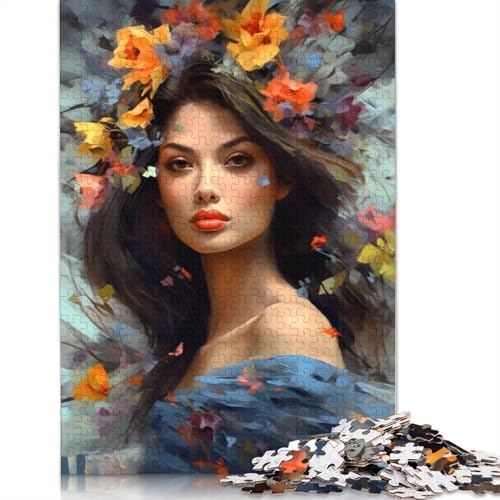 1000-teiliges Puzzle, bemalt, europäischer Frauenstil, Puzzle, Spielspielzeug, Familienpuzzle, herausfordernd (38 x 26 cm) von LMYmoney