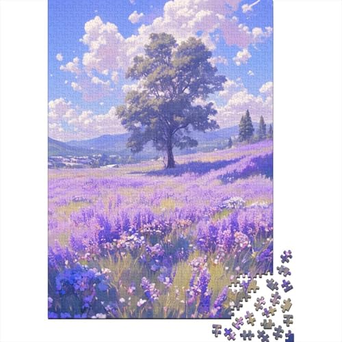 1000-teiliges Puzzle „Felder voller Tulpen“ für Erwachsene, Holzpuzzle, Lernspiel für Erwachsene Teenager, 1000 Teile (38 x 26 cm) von LMYmoney