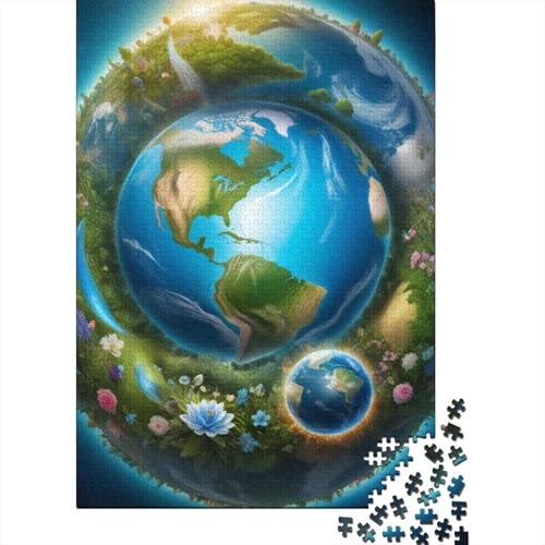1000-teiliges Puzzle „Galaxie-Fantasieplanet“ für Erwachsene Teenager, Holzpuzzle, nachhaltiges Puzzle für Erwachsene | Spiele 1000 Stück (38 x 26 cm) von LMYmoney
