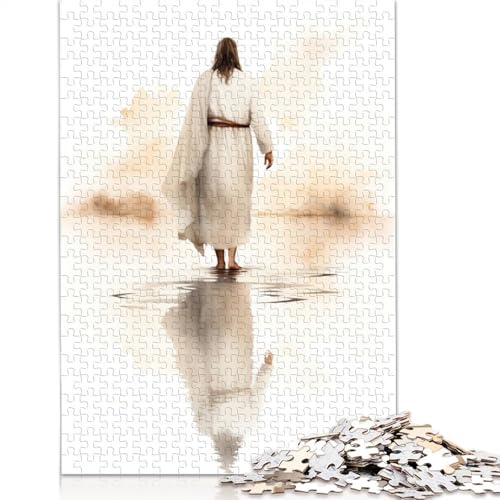 1000-teiliges Puzzle „Jesus geht über das Wasser“ für Erwachsene, Spielzeug, Denkspiel, Lernspiel für Erwachsene, Stressabbau, Heimdekoration (38 x 26 cm) von LMYmoney