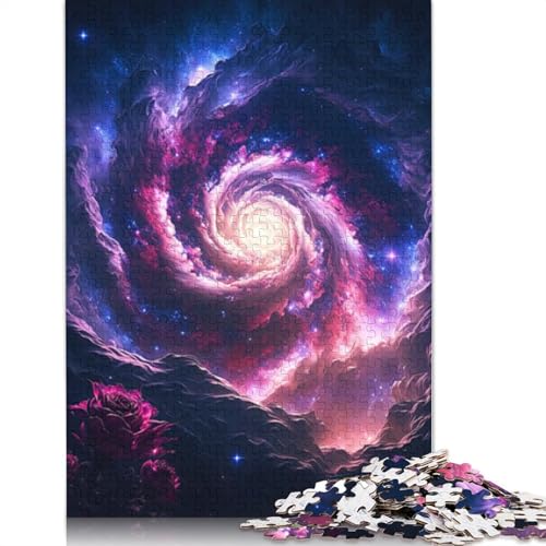 1000-teiliges Puzzle „Kosmische Blume“ für Erwachsene und Jugendliche, Lernspielzeug aus Holz, 1000 Teile (75 x 50 cm) von LMYmoney