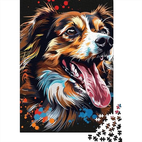1000-teiliges Puzzle mit Bretagne-Hundemotiv, Kunst-Puzzle für Erwachsene und Jugendliche, Lernspielzeug aus Holz, 1000 Teile (38 x 26 cm) von LMYmoney