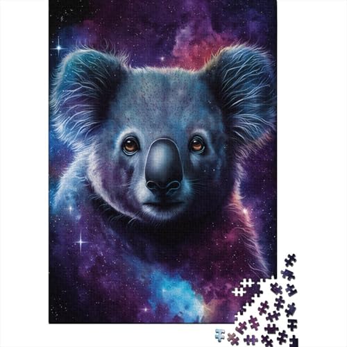 1000-teiliges Puzzle mit Galaxie-Tier-Koala für Erwachsene und Jugendliche, Lernspielzeug aus Holz, 1000 Teile (38 x 26 cm) von LMYmoney