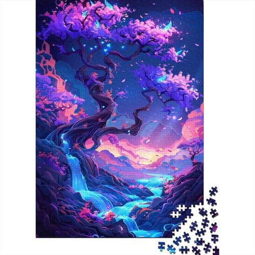 1000-teiliges Puzzle mit Geisterblütenlandschaft für Erwachsene, Puzzle für Erwachsene und Jugendliche ab 12 Jahren, 1000 Teile (38 x 26 cm) < von LMYmoney