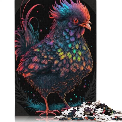 1000-teiliges Puzzle mit Hähnen für Erwachsene, Puzzles, Lernspielzeug, 1000 Stück (75 x 50 cm) von LMYmoney