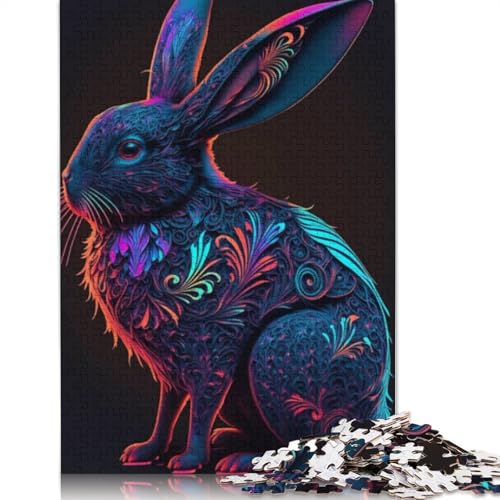 1000-teiliges Puzzle mit Tieren und Kaninchen für Erwachsene und Teenager, 1000 Teile (75 x 50 cm) von LMYmoney