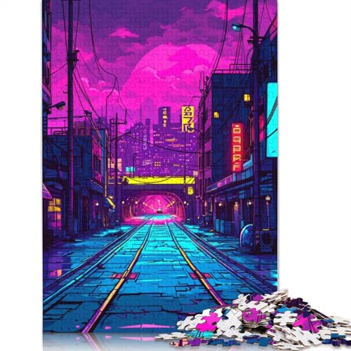 1000-teiliges Puzzle mit bunten Stadtstraßen für Erwachsene, Puzzle für Erwachsene und Jugendliche ab 12 Jahren, 1000 Teile (75 x 50 cm) < von LMYmoney