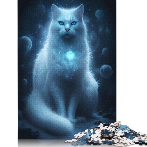 1000-teiliges Puzzle mit kosmischem weißen Fuchs für Erwachsene, Puzzles, Lernspielzeug, 1000 Stück (75 x 50 cm) von LMYmoney