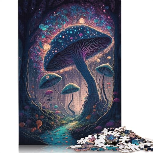 1000-teiliges Puzzle mit kosmischen Pilzen für Erwachsene, Holzpuzzle, Puzzles für Erwachsene, 1000 Teile (75 x 50 cm) von LMYmoney