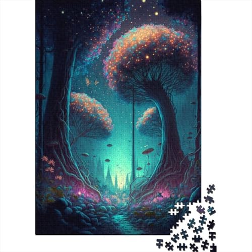 1000-teiliges Puzzle mit kosmischen Pilzen für Erwachsene, Puzzle, Lernspiel, Herausforderungsspielzeug, 1000 Stück (38 x 26 cm) von LMYmoney
