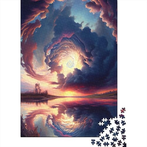1000-teiliges Puzzle mit schönen Wolken für Erwachsene, Holzpuzzle, Puzzle für Erwachsene, 1000 Teile (38 x 26 cm) von LMYmoney