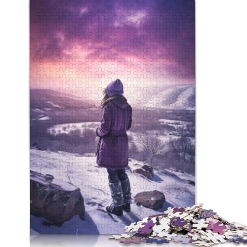 1000-teiliges Puzzle mit verschneiter Berglandschaft für Erwachsene, Lernspielzeug, Familienspiele, Geburtstagsgeschenke (75 x 50 cm) von LMYmoney