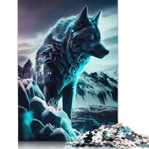 1000-teiliges Puzzle mit wunderschönem Wolf für Erwachsene, Puzzles, Lernspielzeug, 1000 Stück (75 x 50 cm) von LMYmoney