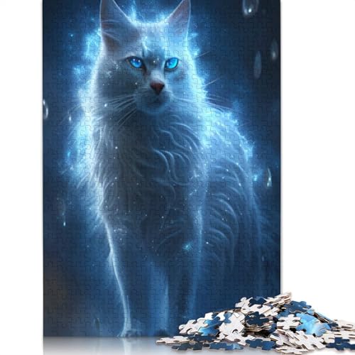 1000-teiliges Puzzle mit wunderschönem Wolf für Erwachsene und Teenager, Lernspielzeug aus Holz, 1000 Teile (75 x 50 cm) von LMYmoney