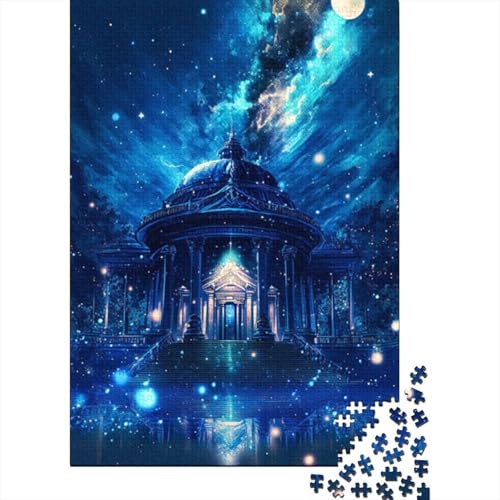 1000-teiliges Rätsel-Puzzle für Erwachsene, geheimnisvoller Tempel, Holzpuzzle, Puzzles für Erwachsene, Lernspiel, Herausforderungsspielzeug, 1000 Stück (38 x 26 cm) von LMYmoney