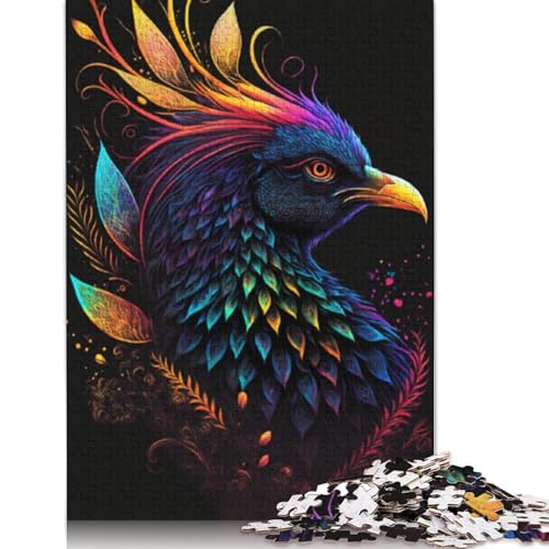 1000-teiliges Tier-Phönix-Puzzle für Erwachsene, Holzpuzzle, Puzzle für Erwachsene, 1000 Teile (75 x 50 cm) von LMYmoney