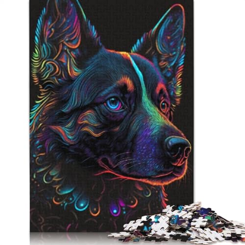 1000-teiliges Tier-Wolf-Puzzle für Erwachsene und Jugendliche, Lernspielzeug aus Holz, 1000 Teile (75 x 50 cm) von LMYmoney