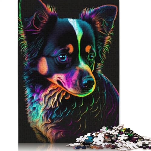 1000-teiliges Tier-Wolf-Puzzle für Erwachsene und Teenager, Holzpuzzle, 1000 Teile (75 x 50 cm) von LMYmoney