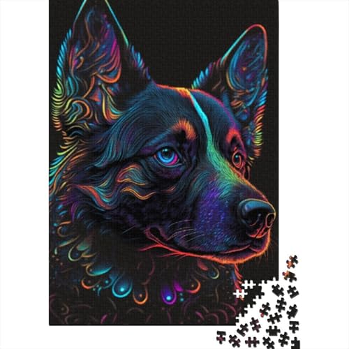 1000-teiliges Tier-Wolf-Puzzle für Erwachsene und Teenager, Holzpuzzle, Lernspiel, Herausforderung, Spielzeug, Geburtstagsgeschenke, 1000 Stück (38 x 26 cm) von LMYmoney