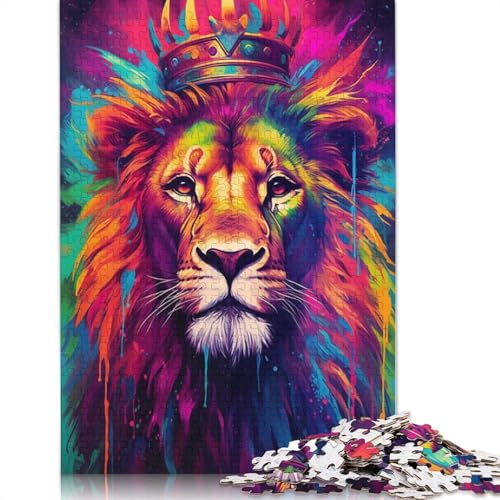 1000-teiliges buntes Löwengemälde-Puzzle für Erwachsene, Puzzle, Lernspiel, Herausforderungsspielzeug, 1000 Stück (75 x 50 cm) von LMYmoney