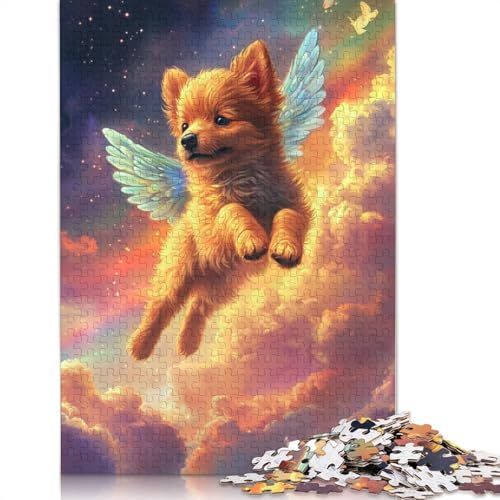 1000-teiliges buntes kosmisches Baby-Hunde-Puzzle für Erwachsene und Teenager, Lernspielzeug aus Holz, 1000 Stück (75 x 50 cm) von LMYmoney