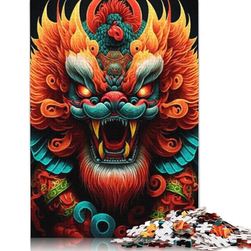 1000-teiliges farbenfrohes Löwen-Kunst-Puzzle für Erwachsene und Teenager. Holzpuzzles für Familienspaß und Spieleabende. 1000 Teile (75 x 50 cm) von LMYmoney