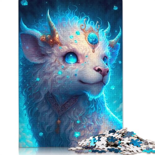 1000-teiliges süßes Drachenbaby-Puzzle für Erwachsene, Holzpuzzle für Erwachsene, Lernspiel, Herausforderungsspielzeug, 1000 Stück (75 x 50 cm) von LMYmoney