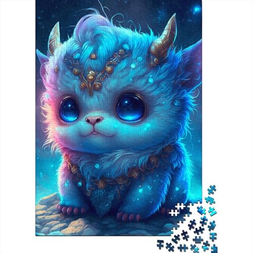 1000-teiliges süßes Drachenbaby-Puzzle für Erwachsene, Holzpuzzles, Puzzles für Erwachsene, Lernspiel, Herausforderungsspielzeug, 1000 Stück (38 x 26 cm) von LMYmoney