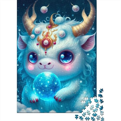 1000-teiliges süßes Drachenbaby-Puzzle für Erwachsene, Puzzle, Lernspiel, Herausforderungsspielzeug, 1000 Stück (38 x 26 cm) von LMYmoney