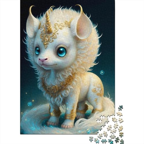1000-teiliges süßes Drachenbaby-Puzzle für Erwachsene Teenager, Holzpuzzles, nachhaltiges Puzzle für Erwachsene | Spiele 1000 Teile (38 x 26 cm) von LMYmoney