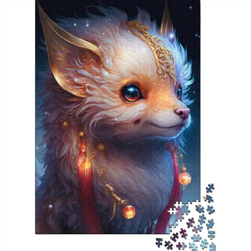 1000-teiliges süßes Drachenbaby-Puzzle für Erwachsene und Teenager. Holzpuzzles für Familienspaß und Spieleabende. 1000 Teile (38 x 26 cm) von LMYmoney